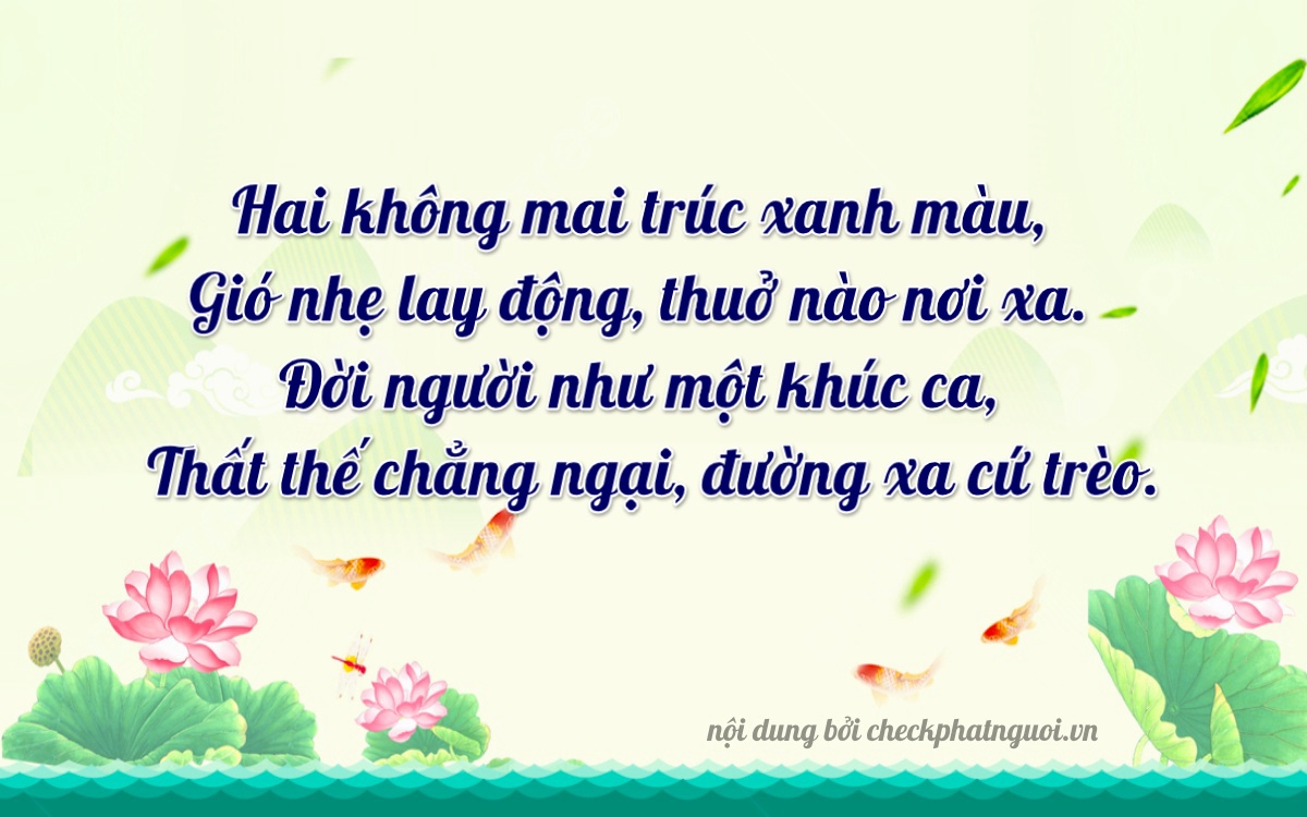 Bài thơ ý nghĩa cho <b>biển số 75F1-20273</b> tại website checkphatnguoi.vn