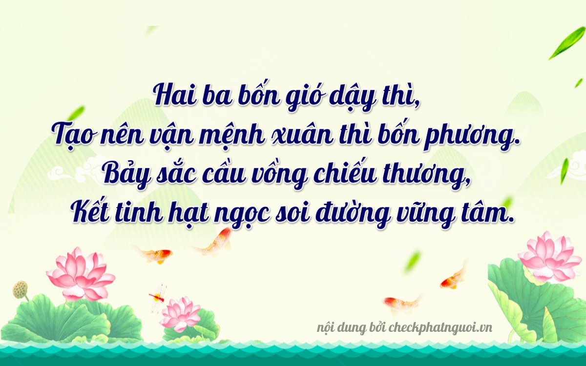 Bài thơ ý nghĩa cho <b>biển số 75F1-23407</b> tại website checkphatnguoi.vn