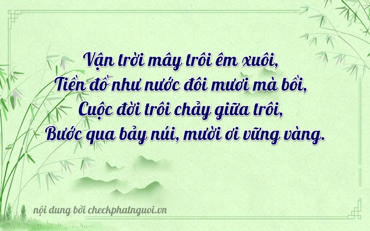 Bài thơ ý nghĩa cho <b>biển số 75F1-24871</b> tại website checkphatnguoi.vn