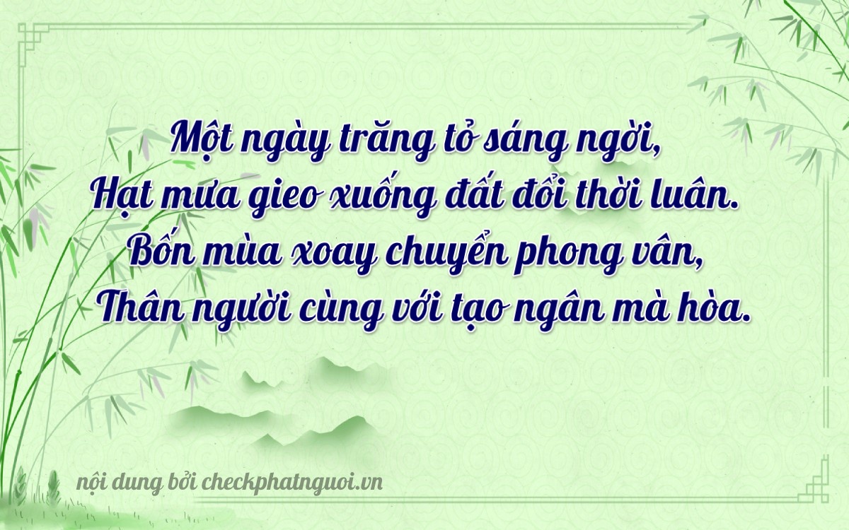 Bài thơ ý nghĩa cho <b>biển số 75F1-34288</b> tại website checkphatnguoi.vn
