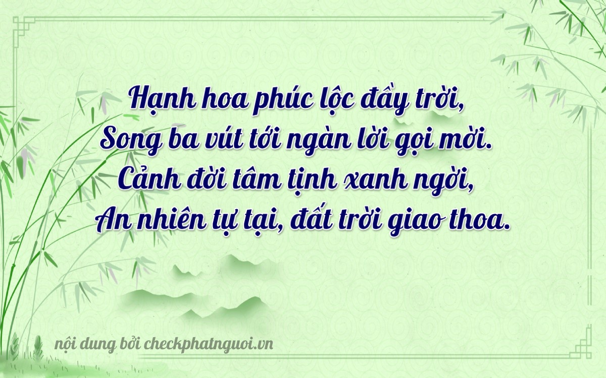 Bài thơ ý nghĩa cho <b>biển số 75F1-39667</b> tại website checkphatnguoi.vn