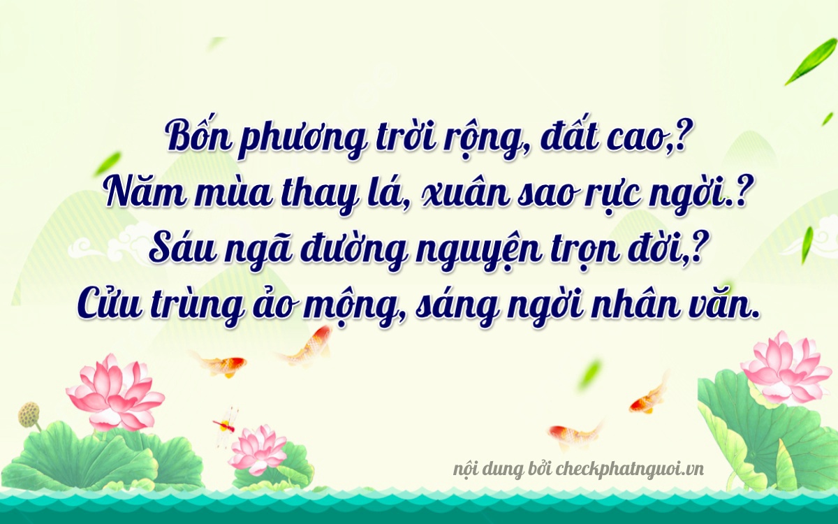 Bài thơ ý nghĩa cho <b>biển số 75F1-45609</b> tại website checkphatnguoi.vn