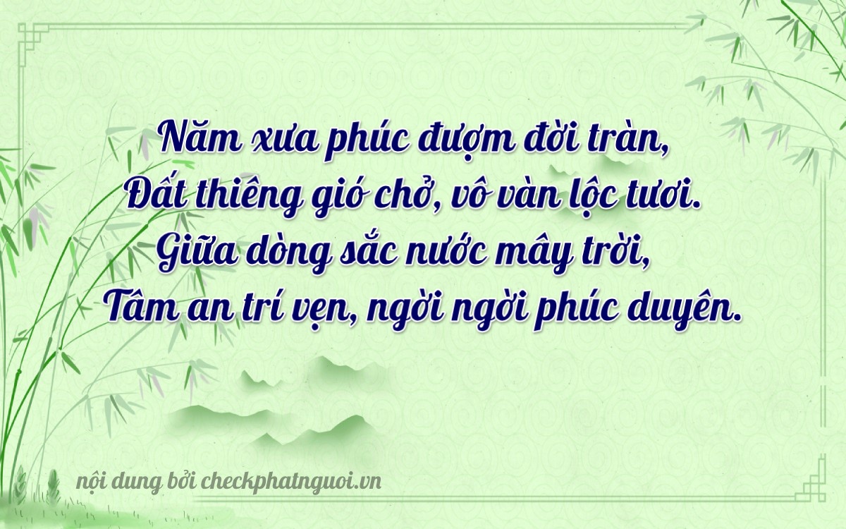 Bài thơ ý nghĩa cho <b>biển số 75F1-56340</b> tại website checkphatnguoi.vn