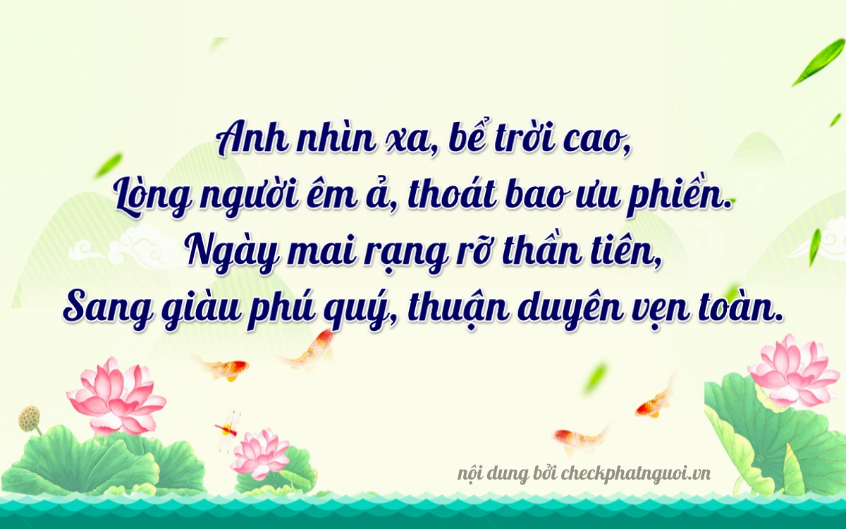 Bài thơ ý nghĩa cho <b>biển số 75F1-70845</b> tại website checkphatnguoi.vn
