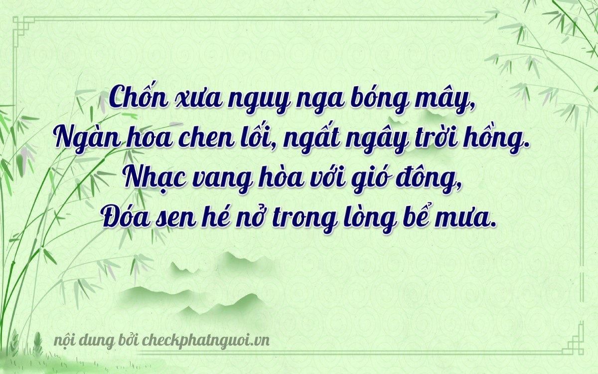 Bài thơ ý nghĩa cho <b>biển số 75F1-74240</b> tại website checkphatnguoi.vn