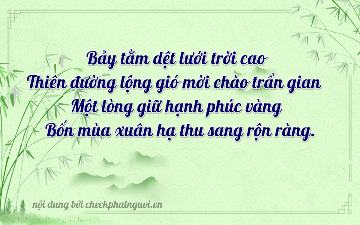 Bài thơ ý nghĩa cho <b>biển số 75F1-77134</b> tại website checkphatnguoi.vn