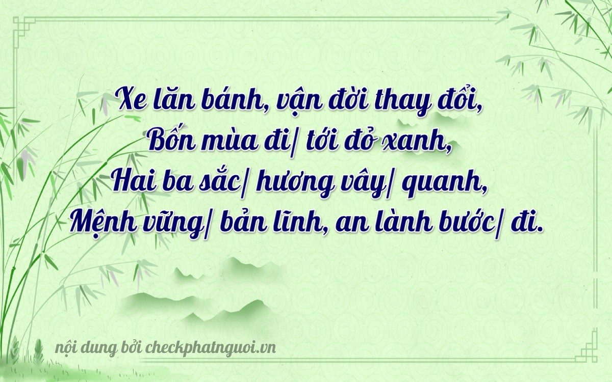 Bài thơ ý nghĩa cho <b>biển số 75F1-78223</b> tại website checkphatnguoi.vn