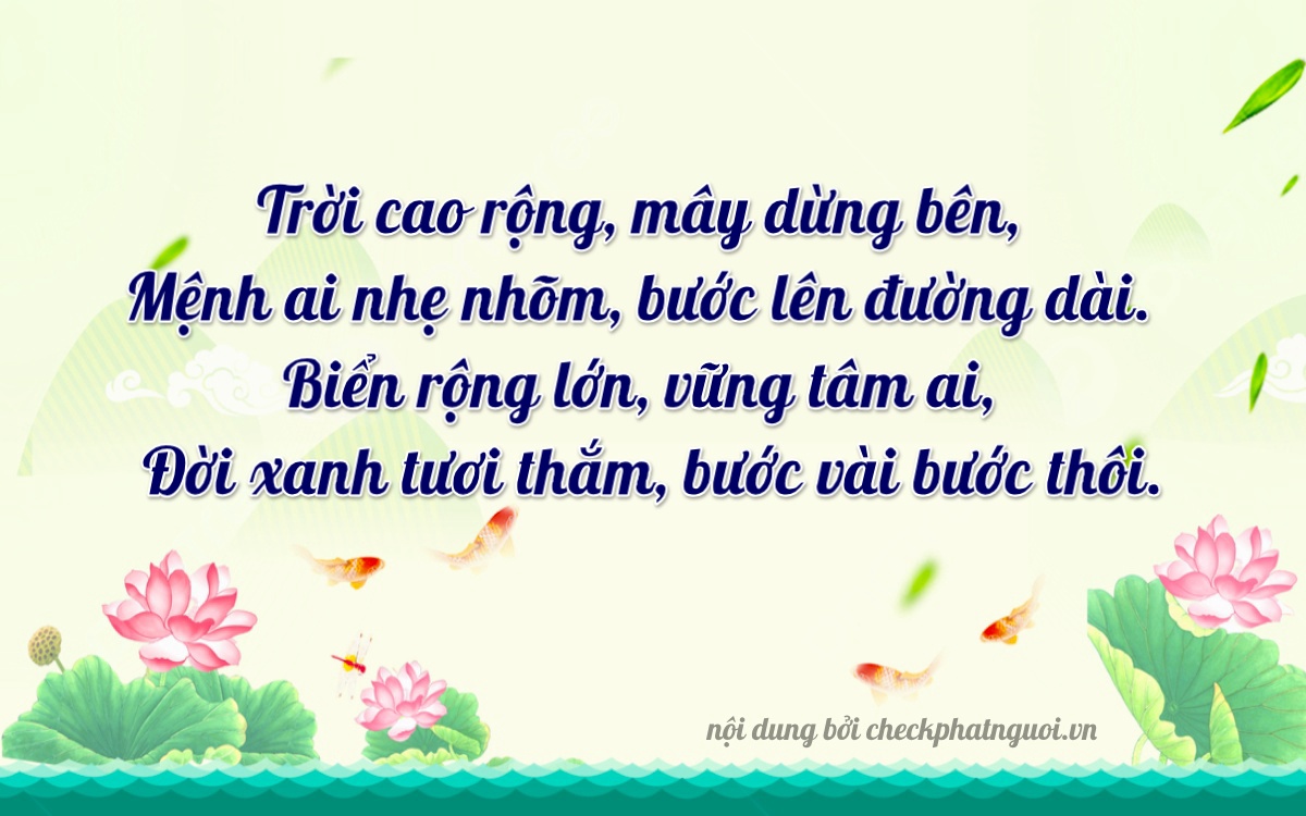 Bài thơ ý nghĩa cho <b>biển số 75F1-78705</b> tại website checkphatnguoi.vn