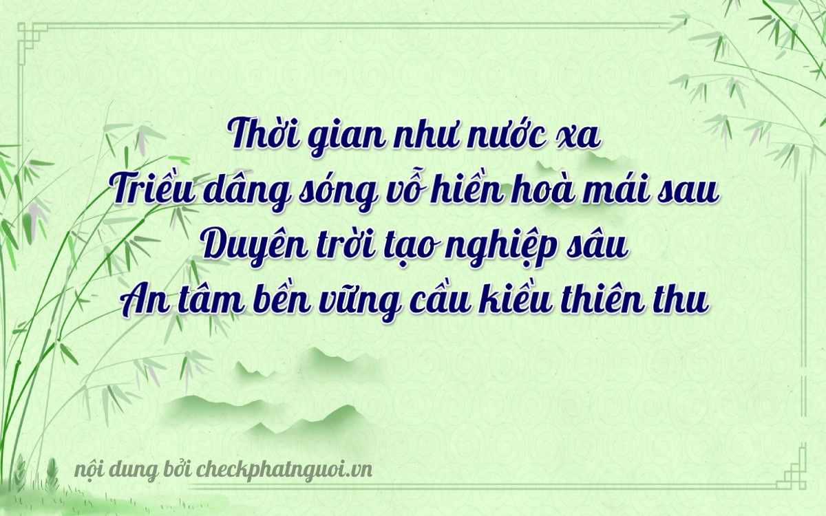 Bài thơ ý nghĩa cho <b>biển số 75F2-04141</b> tại website checkphatnguoi.vn