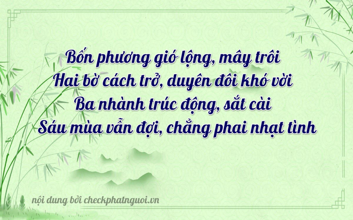 Bài thơ ý nghĩa cho <b>biển số 75F2-04236</b> tại website checkphatnguoi.vn