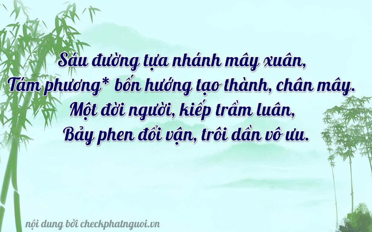 Bài thơ ý nghĩa cho <b>biển số 75F2-06167</b> tại website checkphatnguoi.vn