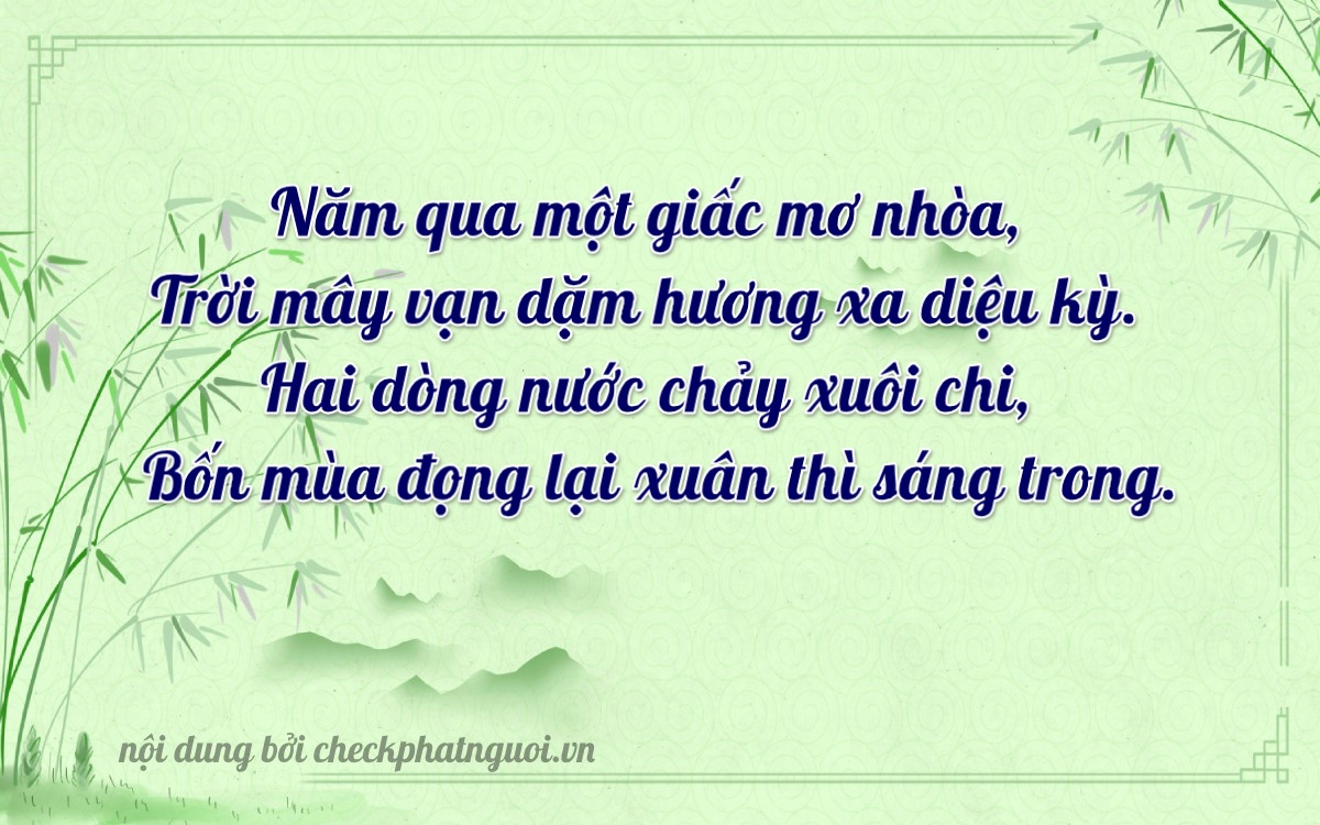 Bài thơ ý nghĩa cho <b>biển số 75F2-08521</b> tại website checkphatnguoi.vn