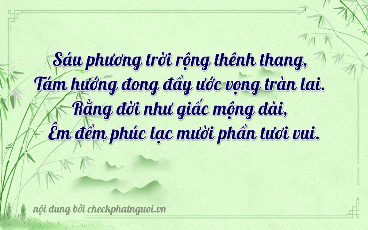 Bài thơ ý nghĩa cho <b>biển số 75F2-08685</b> tại website checkphatnguoi.vn