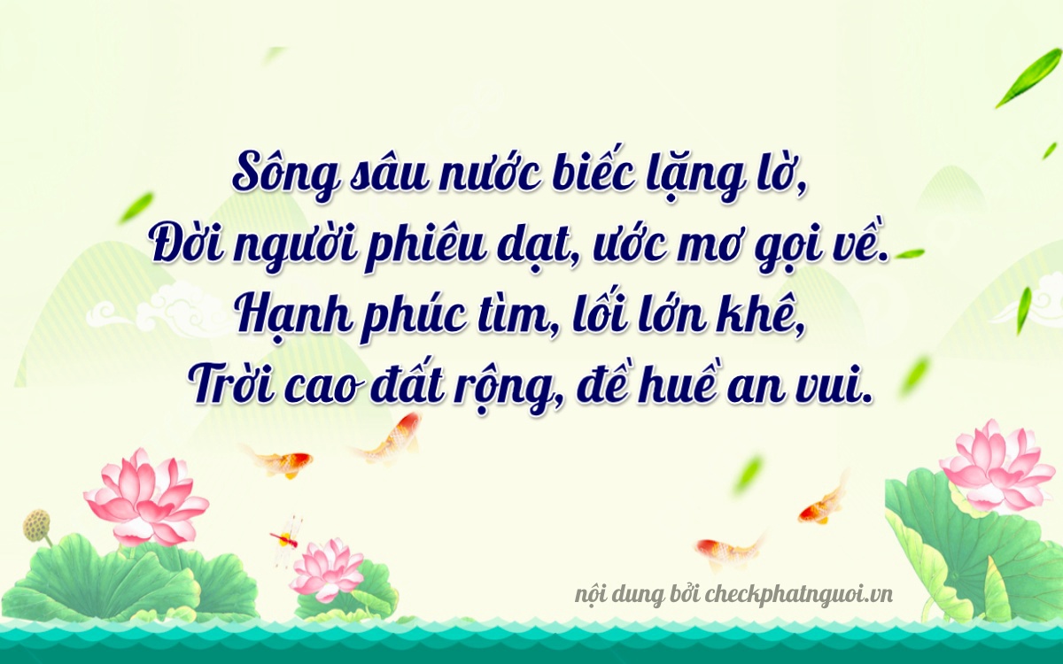 Bài thơ ý nghĩa cho <b>biển số 75F2-09053</b> tại website checkphatnguoi.vn