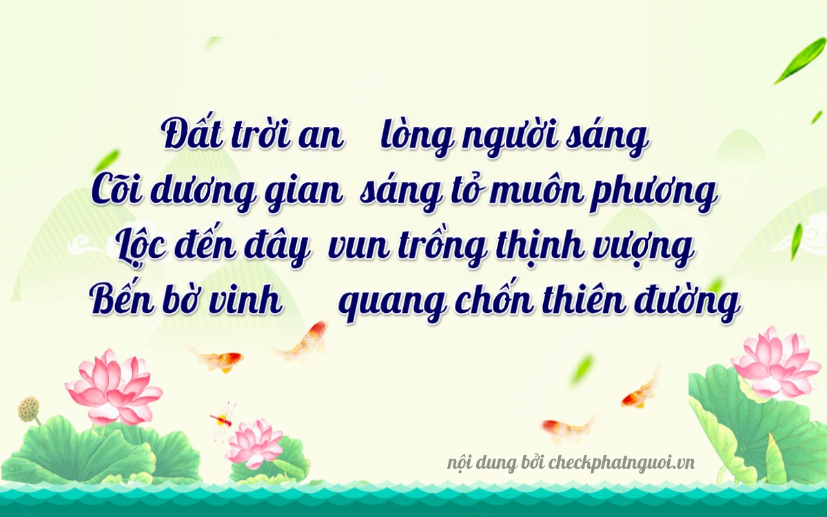 Bài thơ ý nghĩa cho <b>biển số 75F2-17756</b> tại website checkphatnguoi.vn