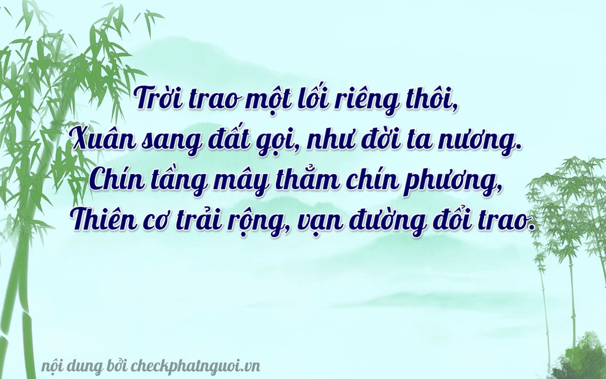 Bài thơ ý nghĩa cho <b>biển số 75FE-12292</b> tại website checkphatnguoi.vn