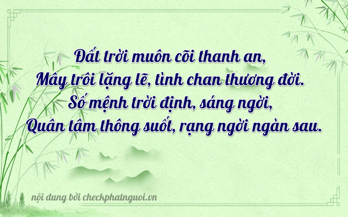 Bài thơ ý nghĩa cho <b>biển số 75G1-48756</b> tại website checkphatnguoi.vn