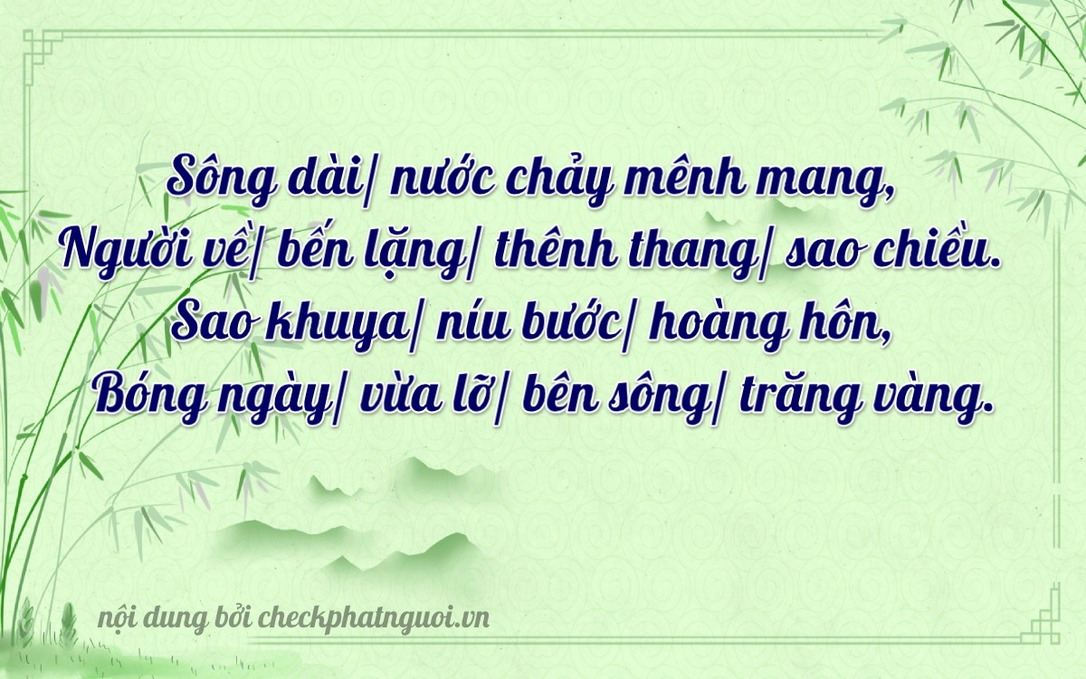 Bài thơ ý nghĩa cho <b>biển số 75H-01233</b> tại website checkphatnguoi.vn