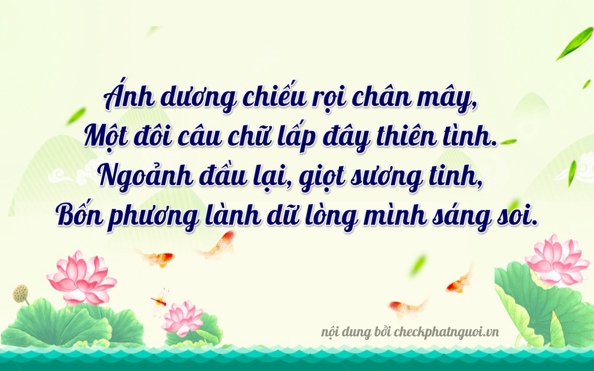 Bài thơ ý nghĩa cho <b>biển số 75H-01941</b> tại website checkphatnguoi.vn