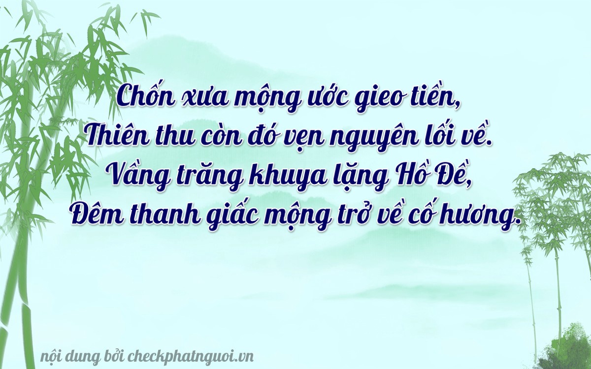 Bài thơ ý nghĩa cho <b>biển số 75H-02431</b> tại website checkphatnguoi.vn