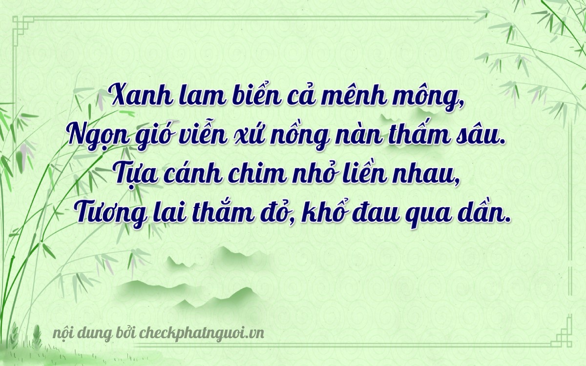 Bài thơ ý nghĩa cho <b>biển số 75H-02947</b> tại website checkphatnguoi.vn