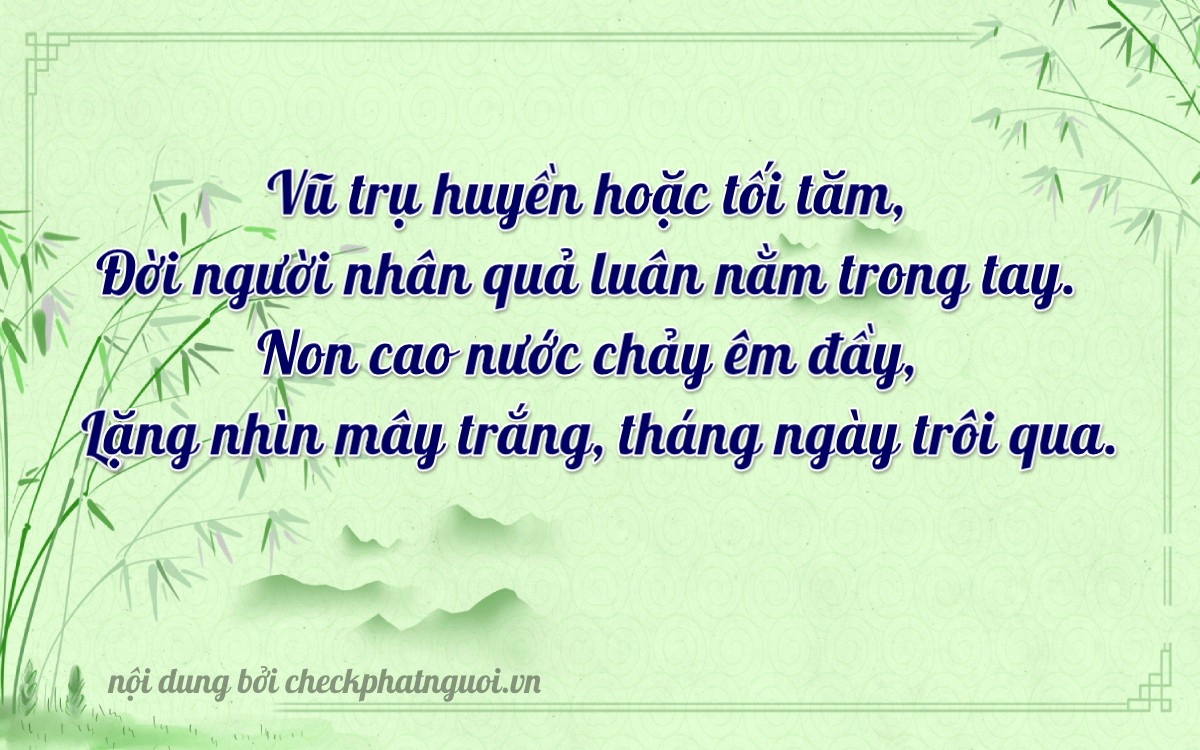 Bài thơ ý nghĩa cho <b>biển số 75H-02950</b> tại website checkphatnguoi.vn