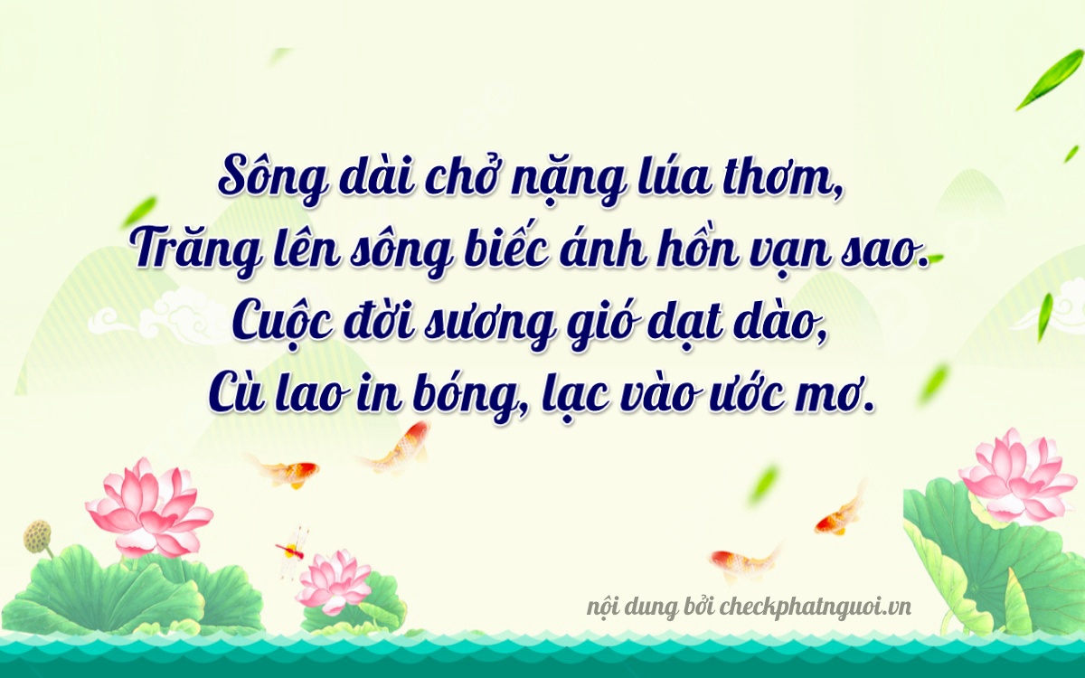 Bài thơ ý nghĩa cho <b>biển số 75H-03052</b> tại website checkphatnguoi.vn