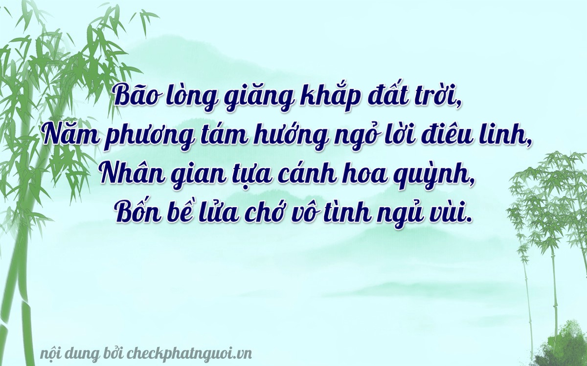 Bài thơ ý nghĩa cho <b>biển số 75H-03106</b> tại website checkphatnguoi.vn