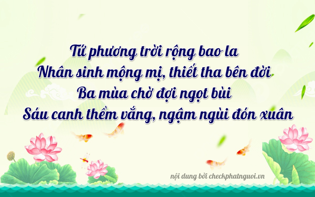 Bài thơ ý nghĩa cho <b>biển số 75H-04336</b> tại website checkphatnguoi.vn