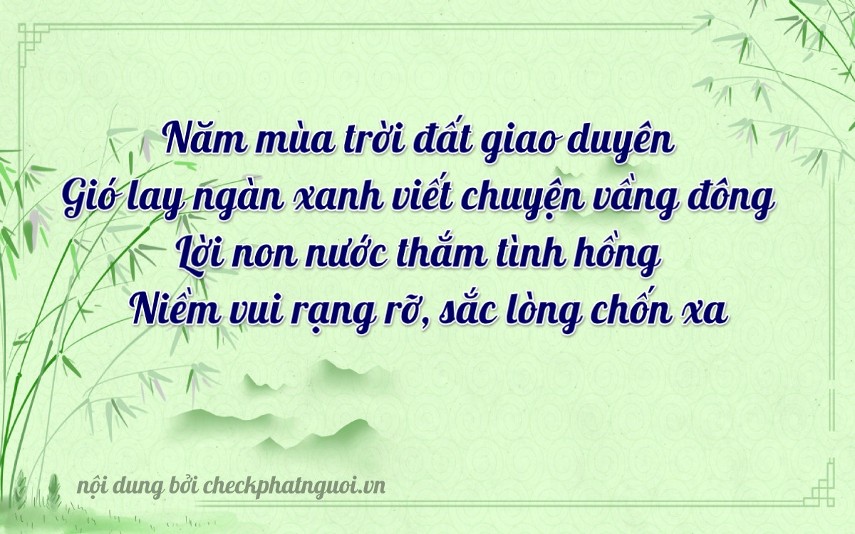 Bài thơ ý nghĩa cho <b>biển số 75H-05242</b> tại website checkphatnguoi.vn