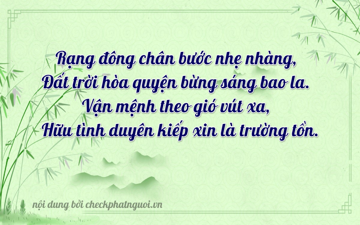 Bài thơ ý nghĩa cho <b>biển số 75H1-20684</b> tại website checkphatnguoi.vn