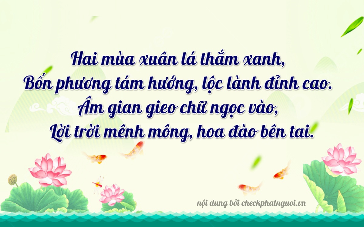 Bài thơ ý nghĩa cho <b>biển số 75H1-21813</b> tại website checkphatnguoi.vn