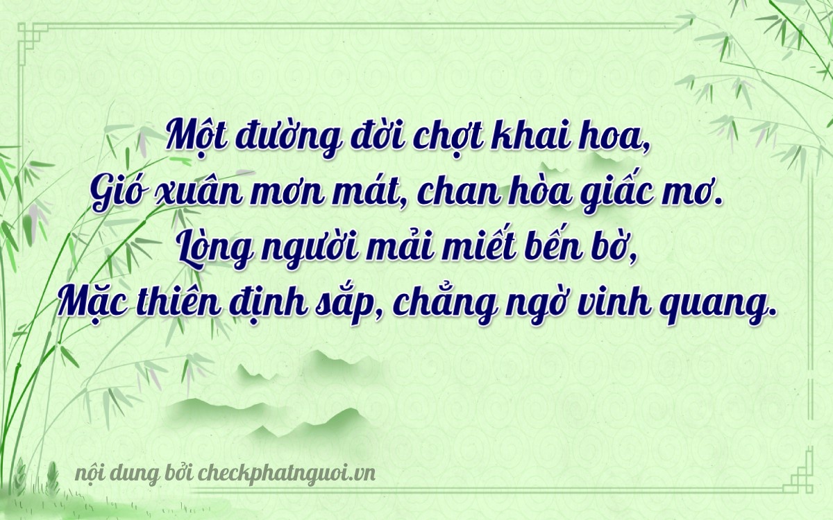 Bài thơ ý nghĩa cho <b>biển số 75H1-41451</b> tại website checkphatnguoi.vn