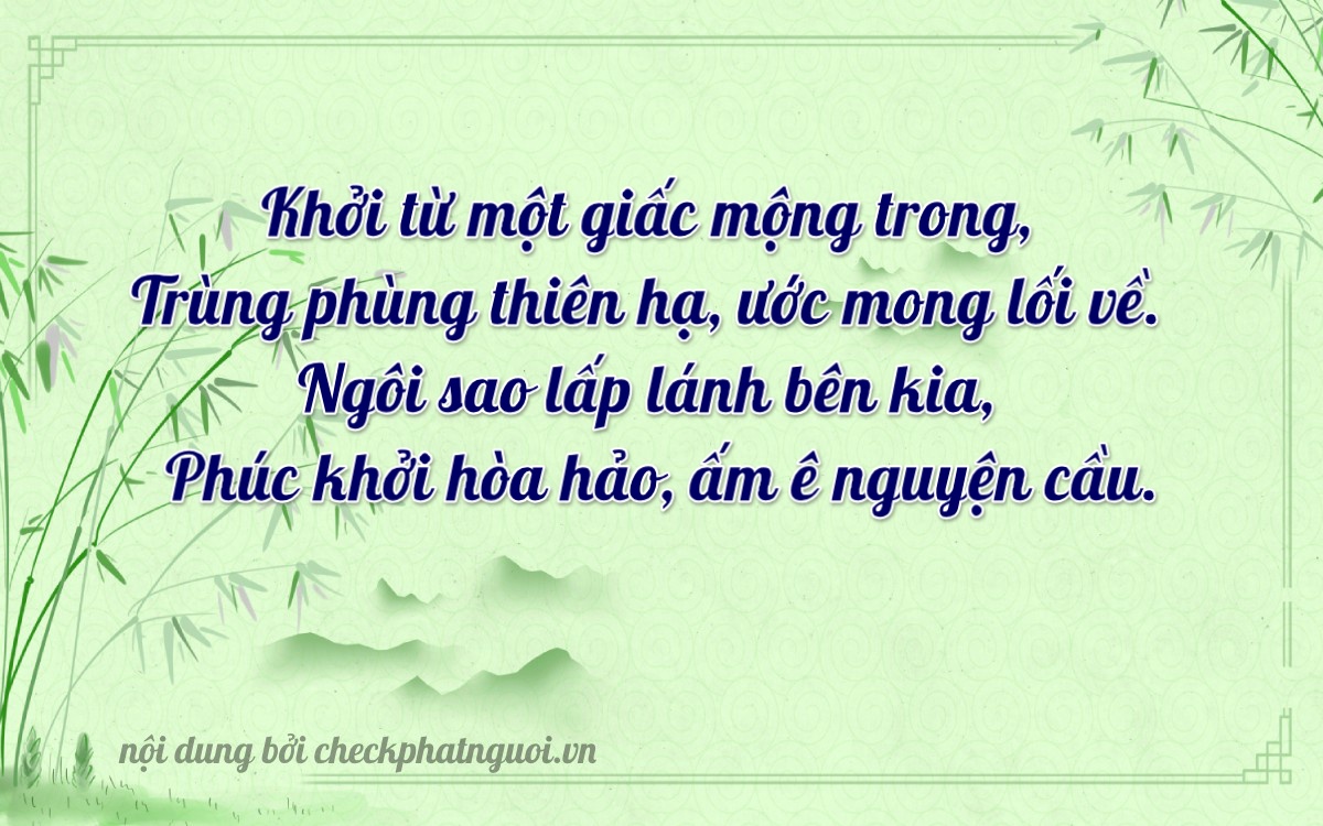 Bài thơ ý nghĩa cho <b>biển số 75H1-44819</b> tại website checkphatnguoi.vn