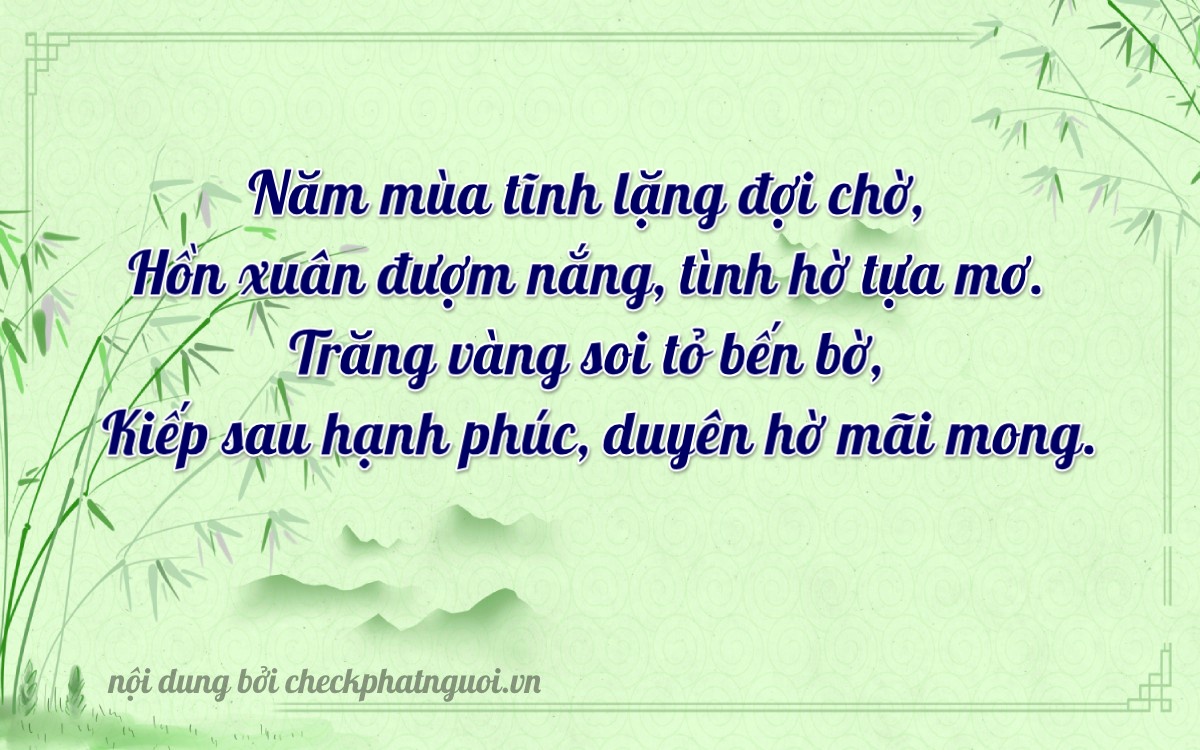 Bài thơ ý nghĩa cho <b>biển số 75H1-54427</b> tại website checkphatnguoi.vn