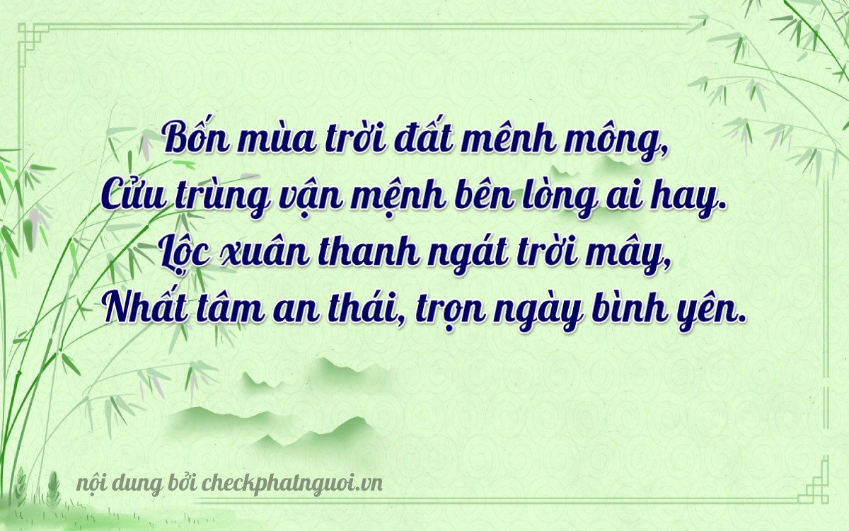 Bài thơ ý nghĩa cho <b>biển số 75H1-54961</b> tại website checkphatnguoi.vn