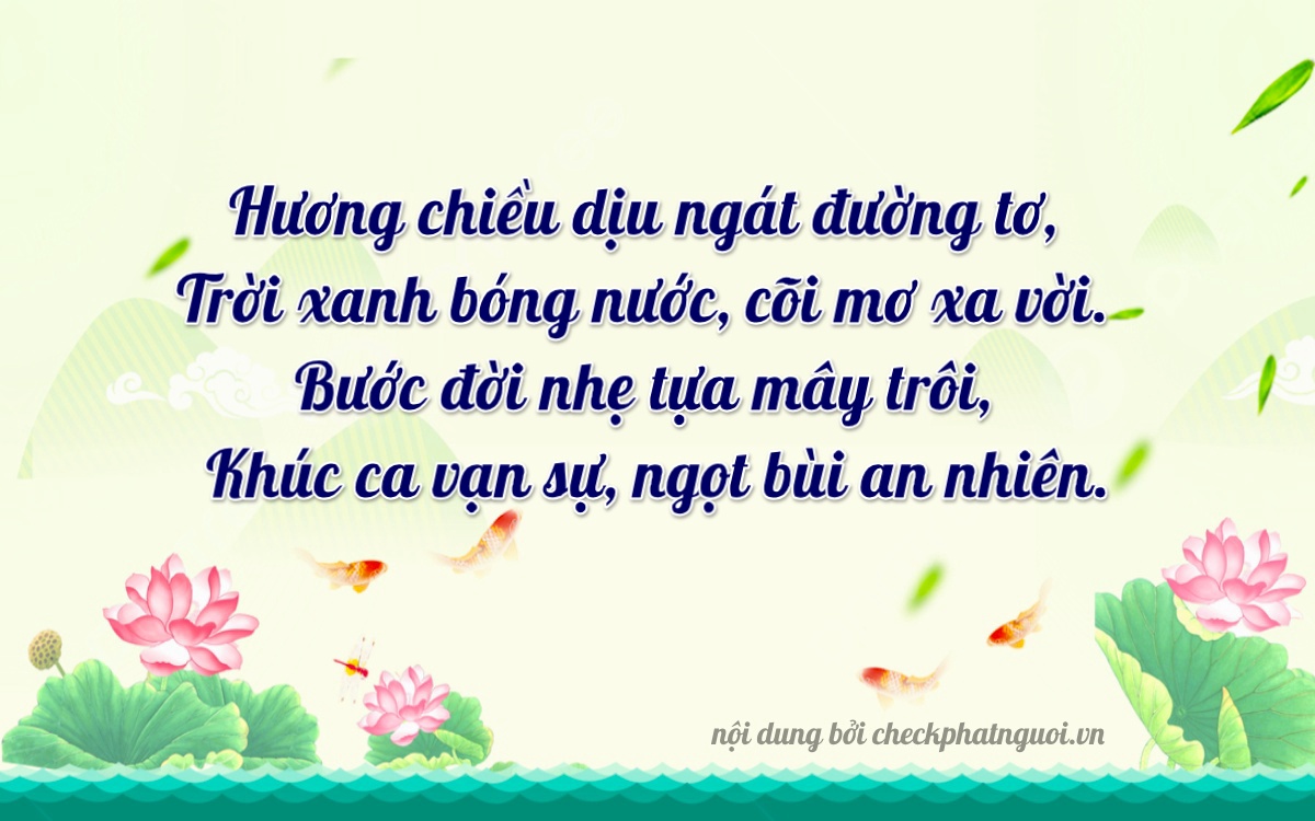 Bài thơ ý nghĩa cho <b>biển số 75H1-59245</b> tại website checkphatnguoi.vn
