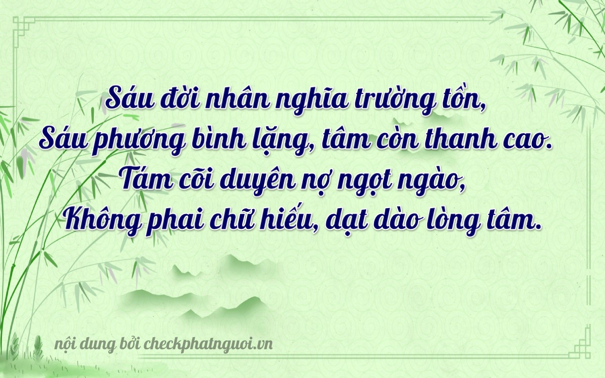 Bài thơ ý nghĩa cho <b>biển số 75H1-66807</b> tại website checkphatnguoi.vn