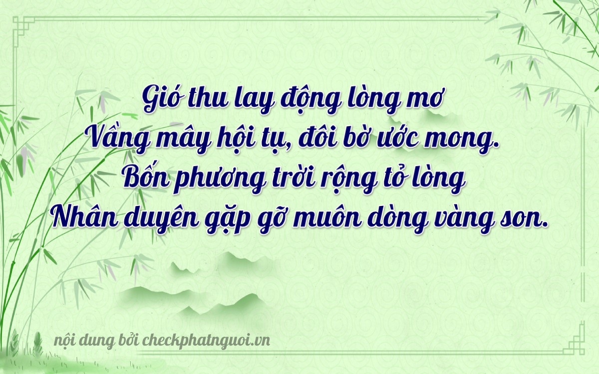 Bài thơ ý nghĩa cho <b>biển số 75H1-68732</b> tại website checkphatnguoi.vn