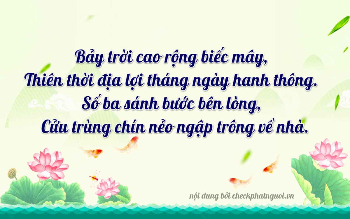 Bài thơ ý nghĩa cho <b>biển số 75H1-73599</b> tại website checkphatnguoi.vn