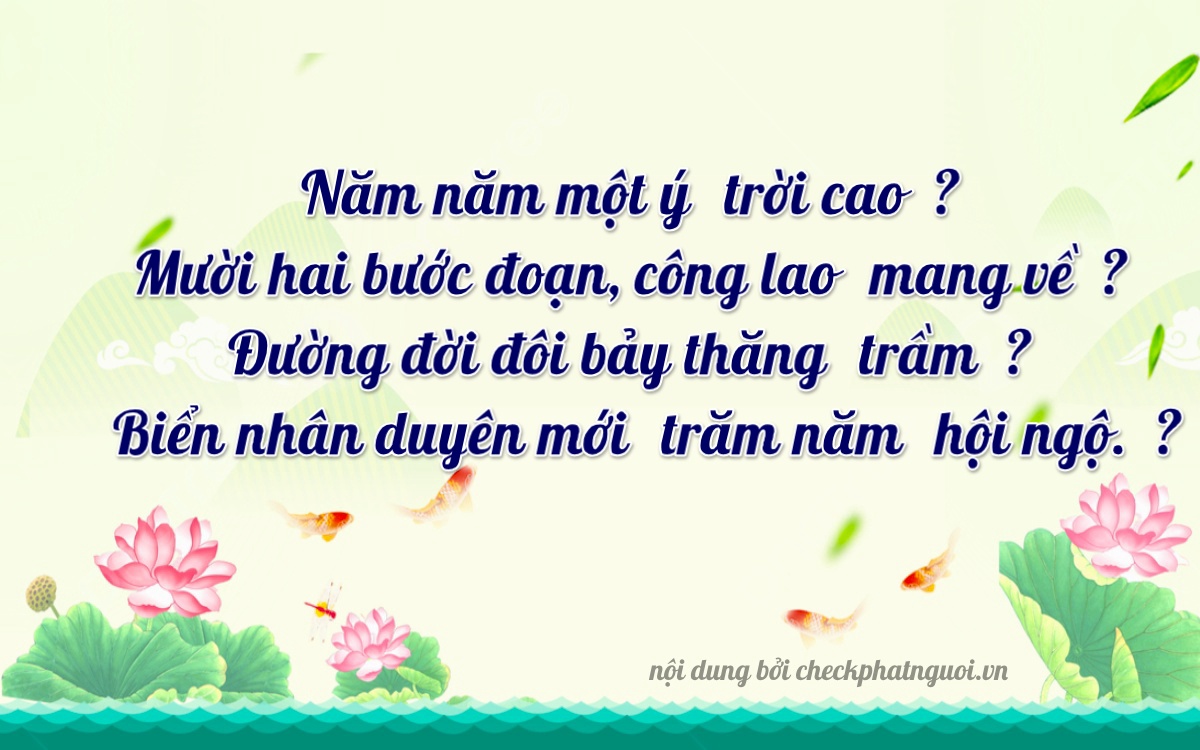 Bài thơ ý nghĩa cho <b>biển số 75H-55127</b> tại website checkphatnguoi.vn