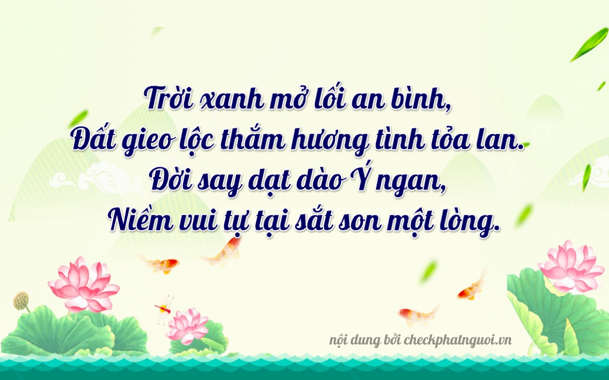 Bài thơ ý nghĩa cho <b>biển số 75H-78935</b> tại website checkphatnguoi.vn