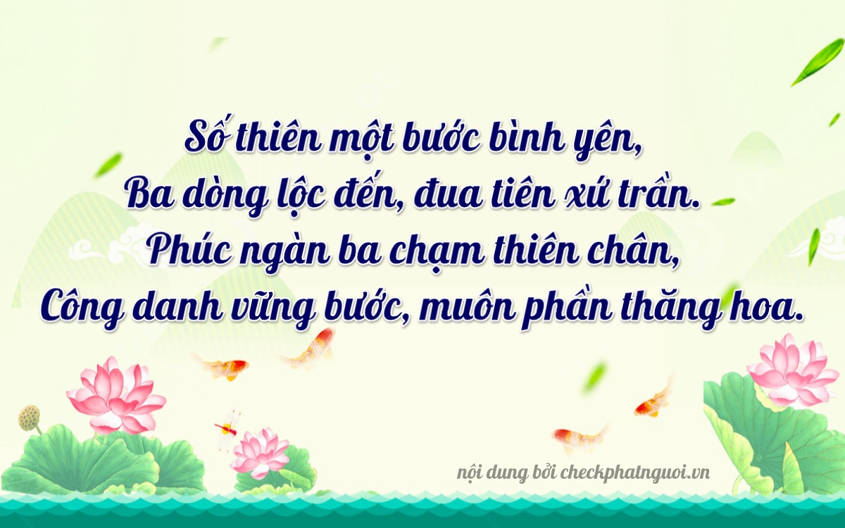 Bài thơ ý nghĩa cho <b>biển số 75H9-12330</b> tại website checkphatnguoi.vn
