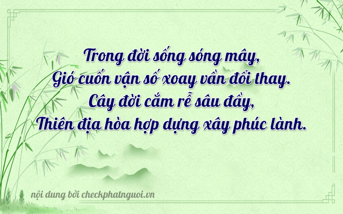 Bài thơ ý nghĩa cho <b>biển số 75K1-40595</b> tại website checkphatnguoi.vn