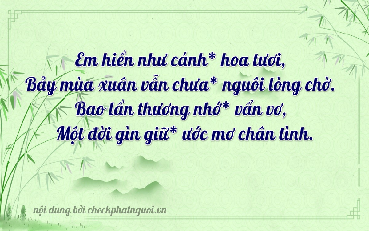 Bài thơ ý nghĩa cho <b>biển số 75K1-66271</b> tại website checkphatnguoi.vn