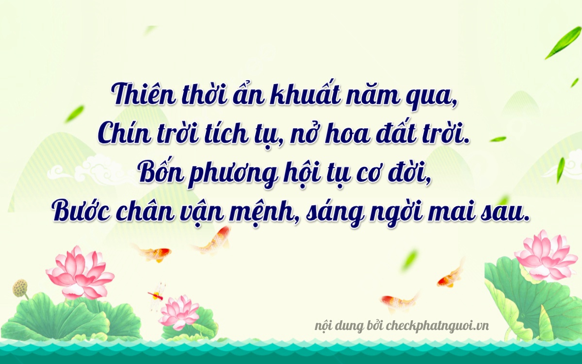 Bài thơ ý nghĩa cho <b>biển số 75K-94433</b> tại website checkphatnguoi.vn