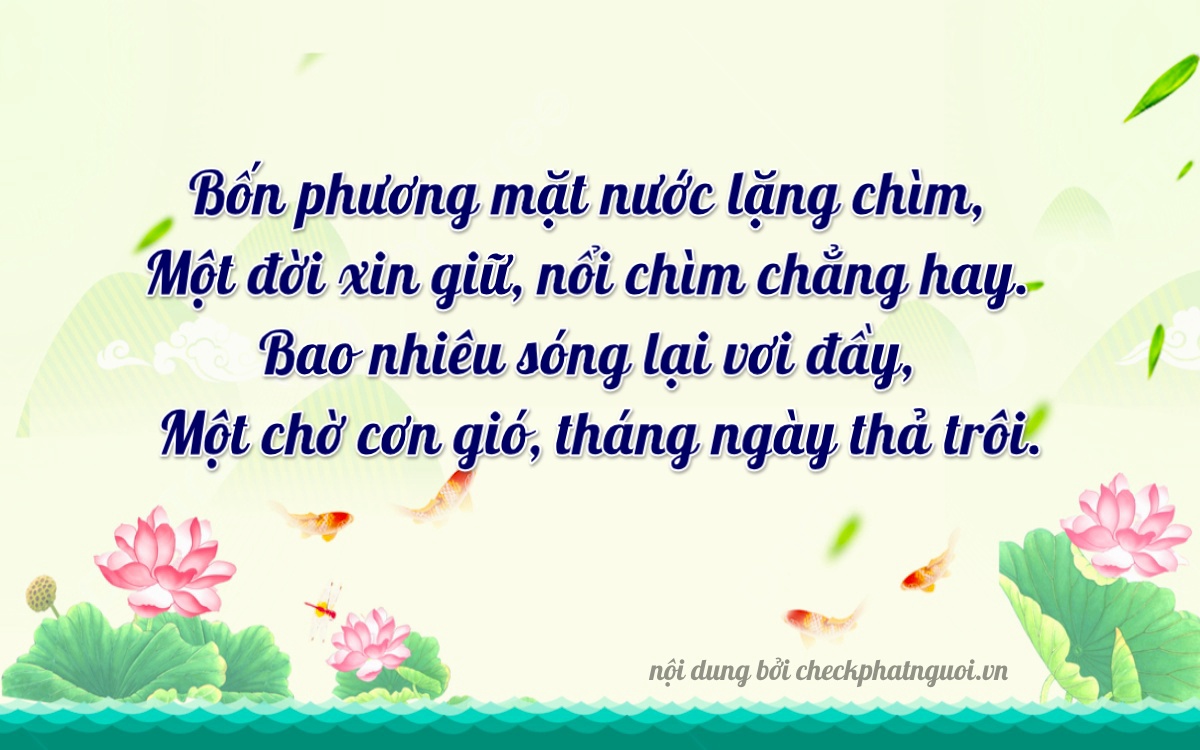 Bài thơ ý nghĩa cho <b>biển số 75L-16411</b> tại website checkphatnguoi.vn