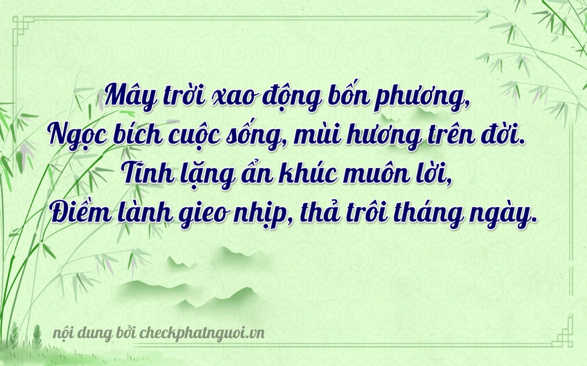 Bài thơ ý nghĩa cho <b>biển số 75L-2794</b> tại website checkphatnguoi.vn