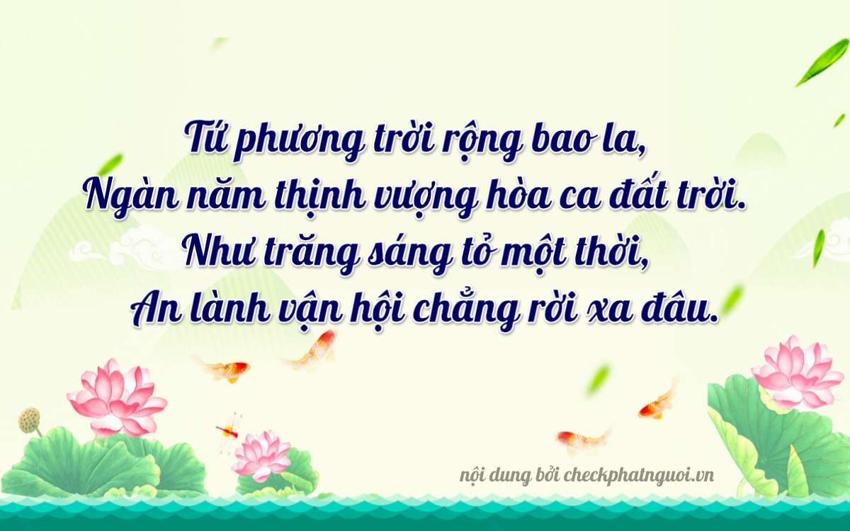 Bài thơ ý nghĩa cho <b>biển số 75LD-00047</b> tại website checkphatnguoi.vn