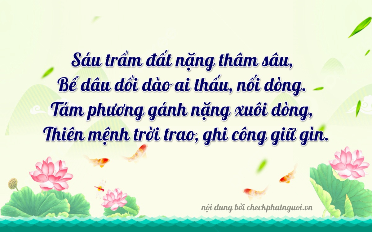 Bài thơ ý nghĩa cho <b>biển số 75MD-00608</b> tại website checkphatnguoi.vn